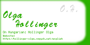 olga hollinger business card